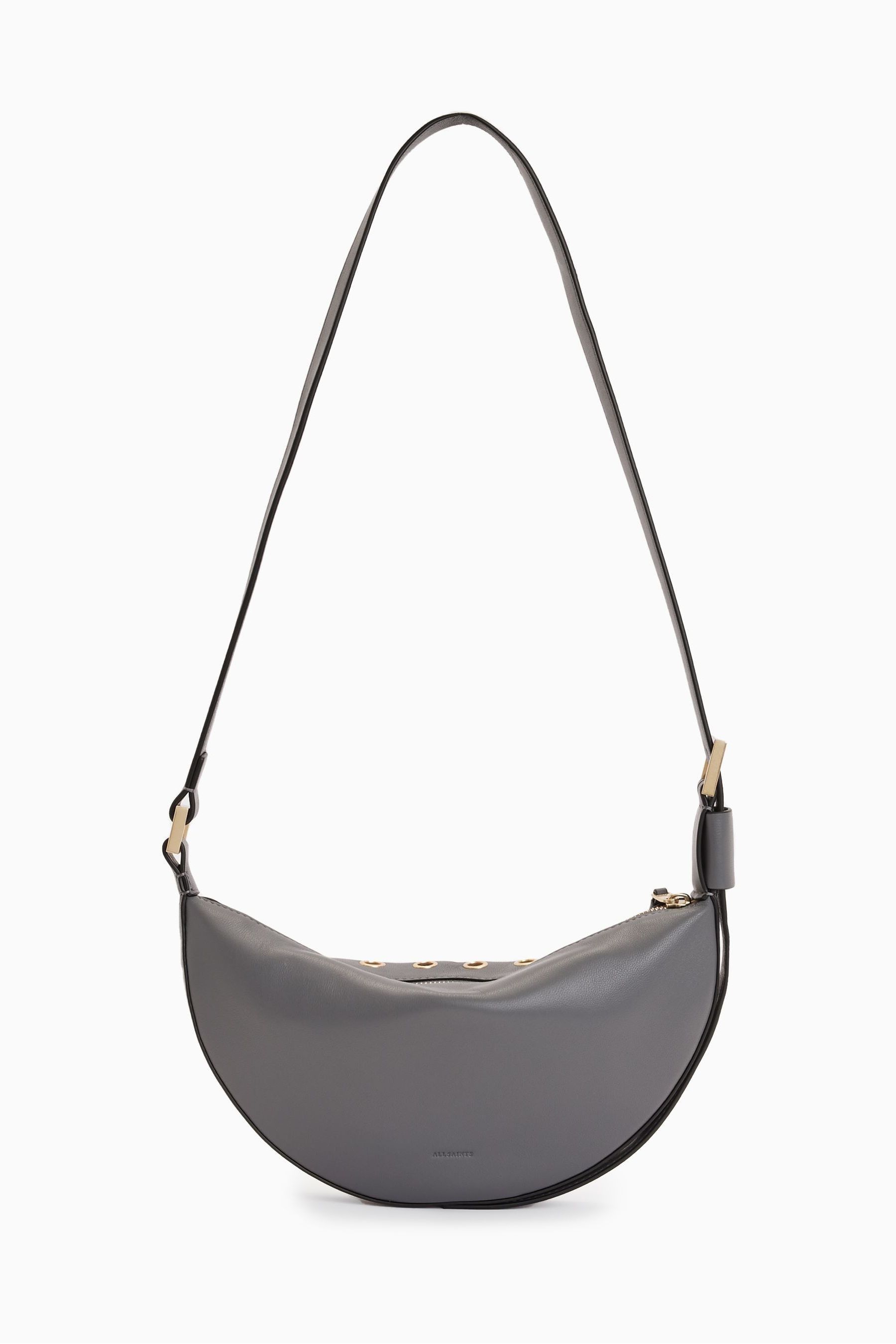 Grey leather handbag sale shop