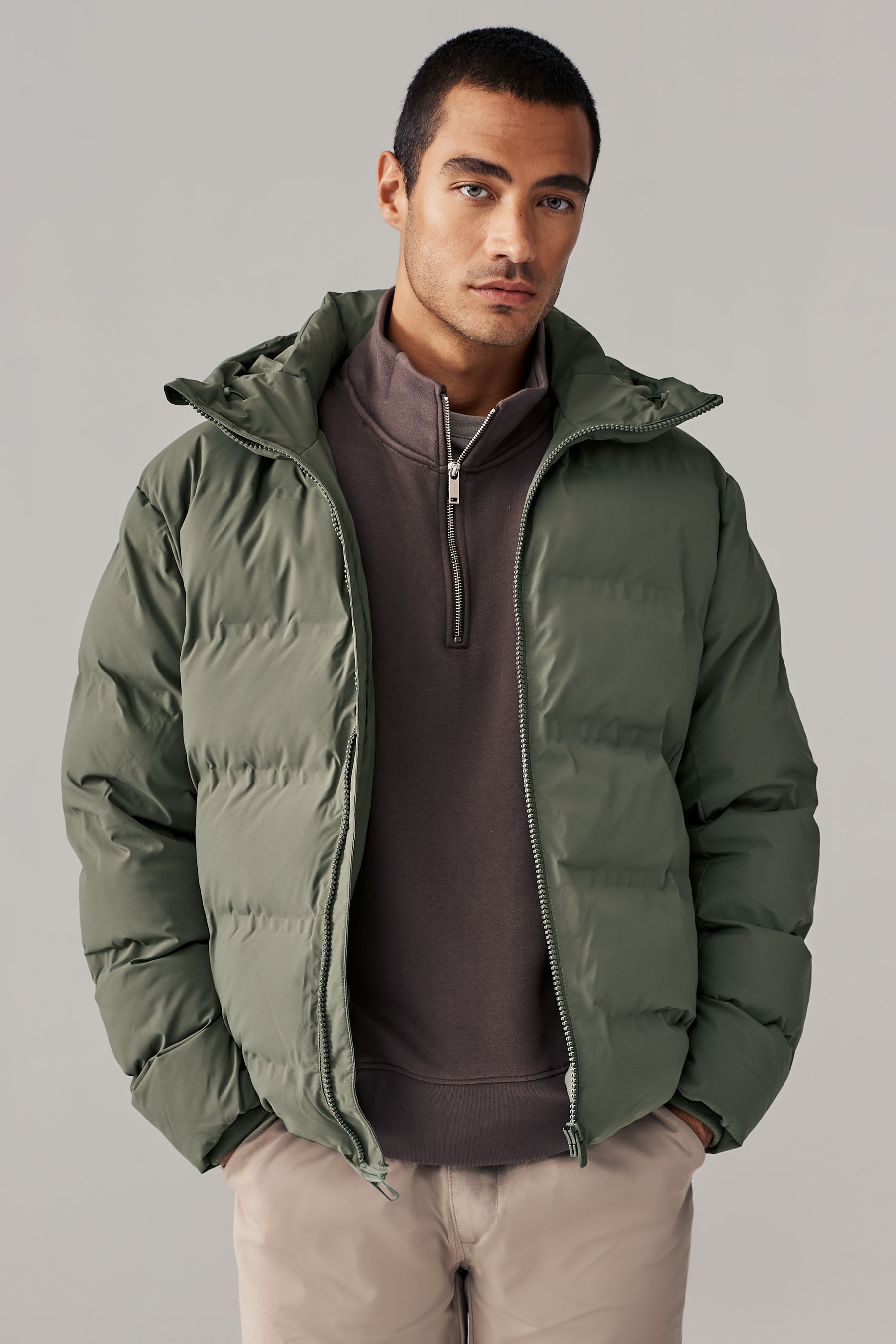 Next green padded jacket deals