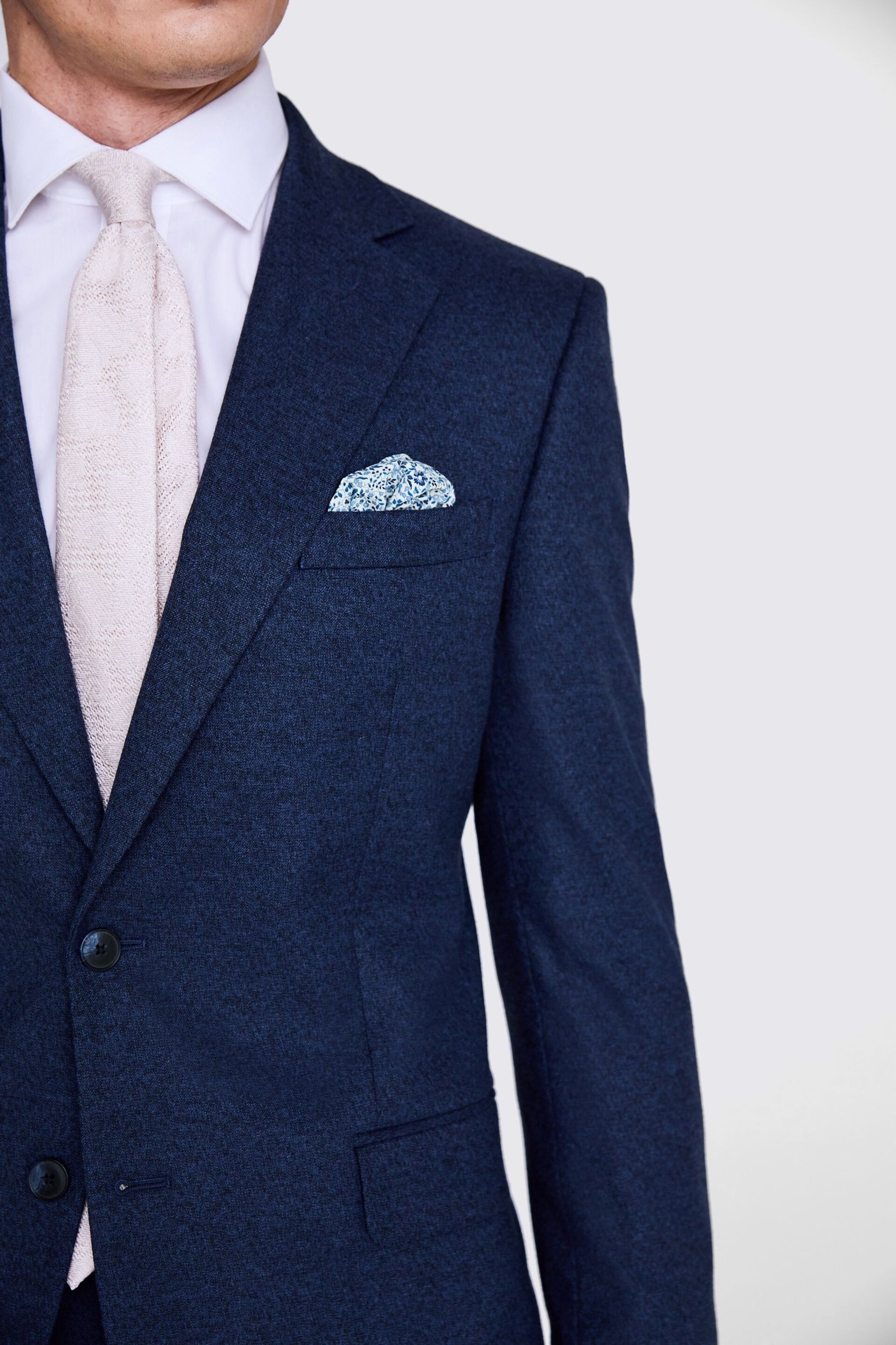 MOSS Tailored Fit Blue Flannel Jacket - Image 6 of 7