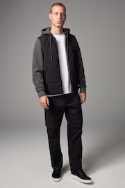 Grey Jersey Sleeve Puffer Jacket - Image 2 of 10