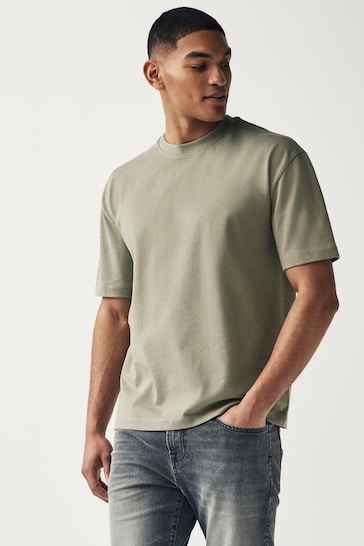 Charcoal/Sage/White Relaxed Fit Heavyweight T-Shirts 3 Pack