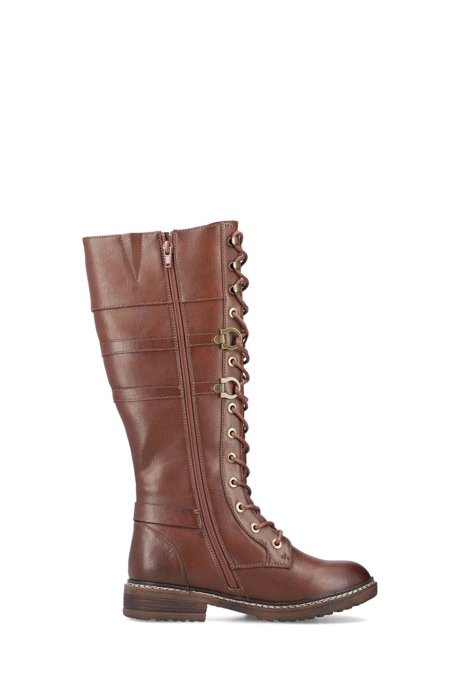 Rieker Womens Zipper Brown Boots - Image 1 of 8