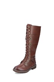 Rieker Womens Zipper Brown Boots - Image 2 of 8