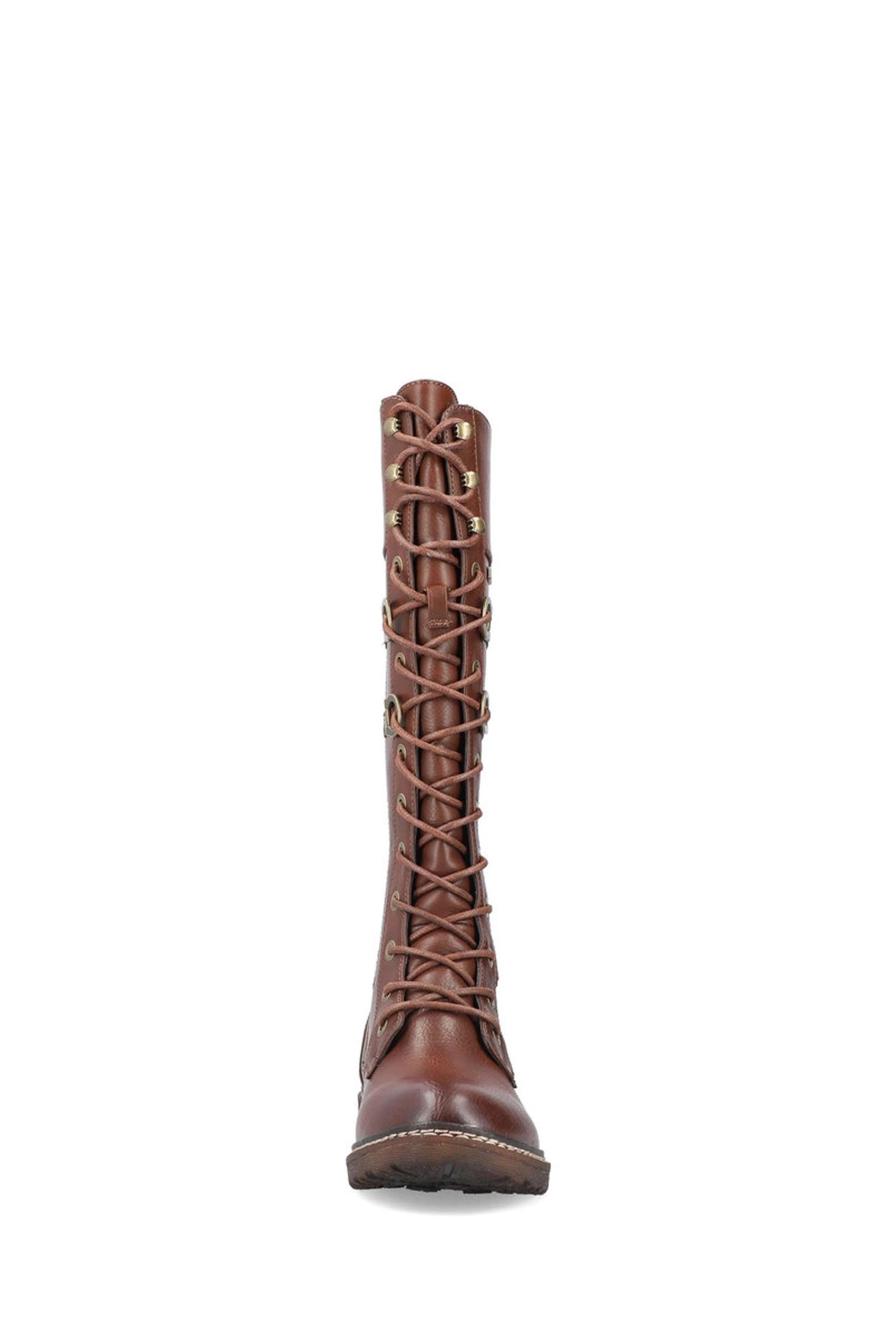 Rieker Womens Zipper Brown Boots - Image 5 of 8