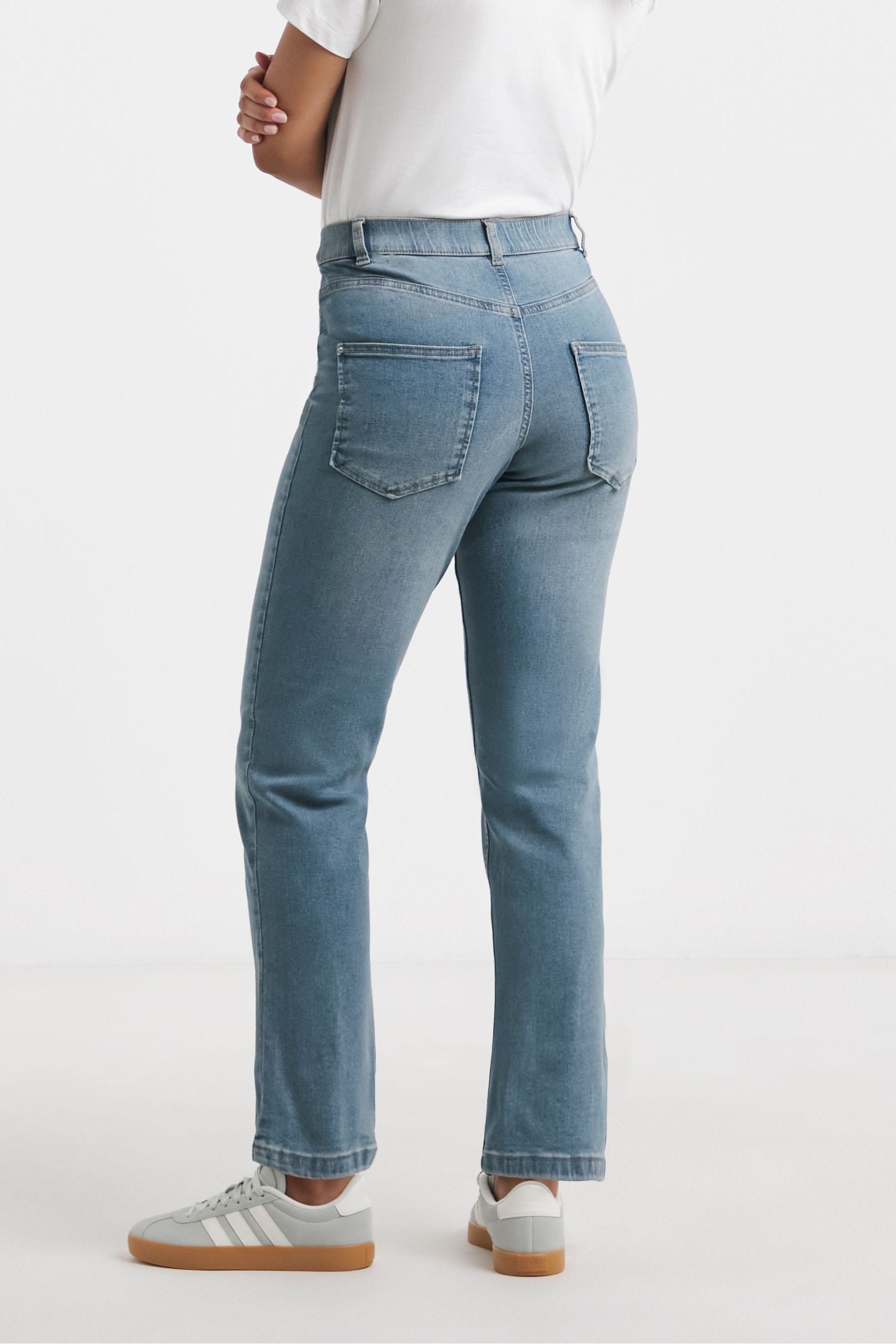 Buy Simply Be Authentic Light Wash 24 7 Boyfriend Jeans from the