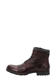 JACK & JONES Brown Leather Boots - Image 1 of 6