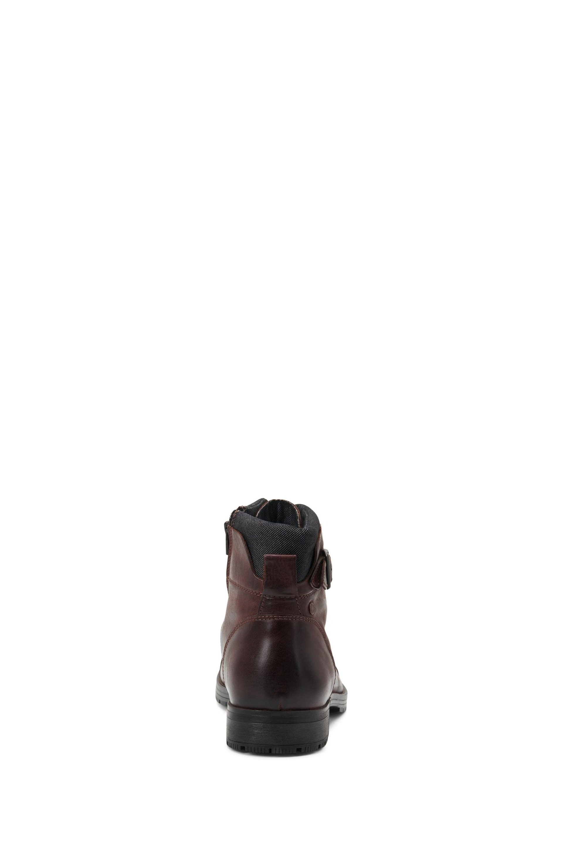 JACK & JONES Brown Leather Boots - Image 4 of 6