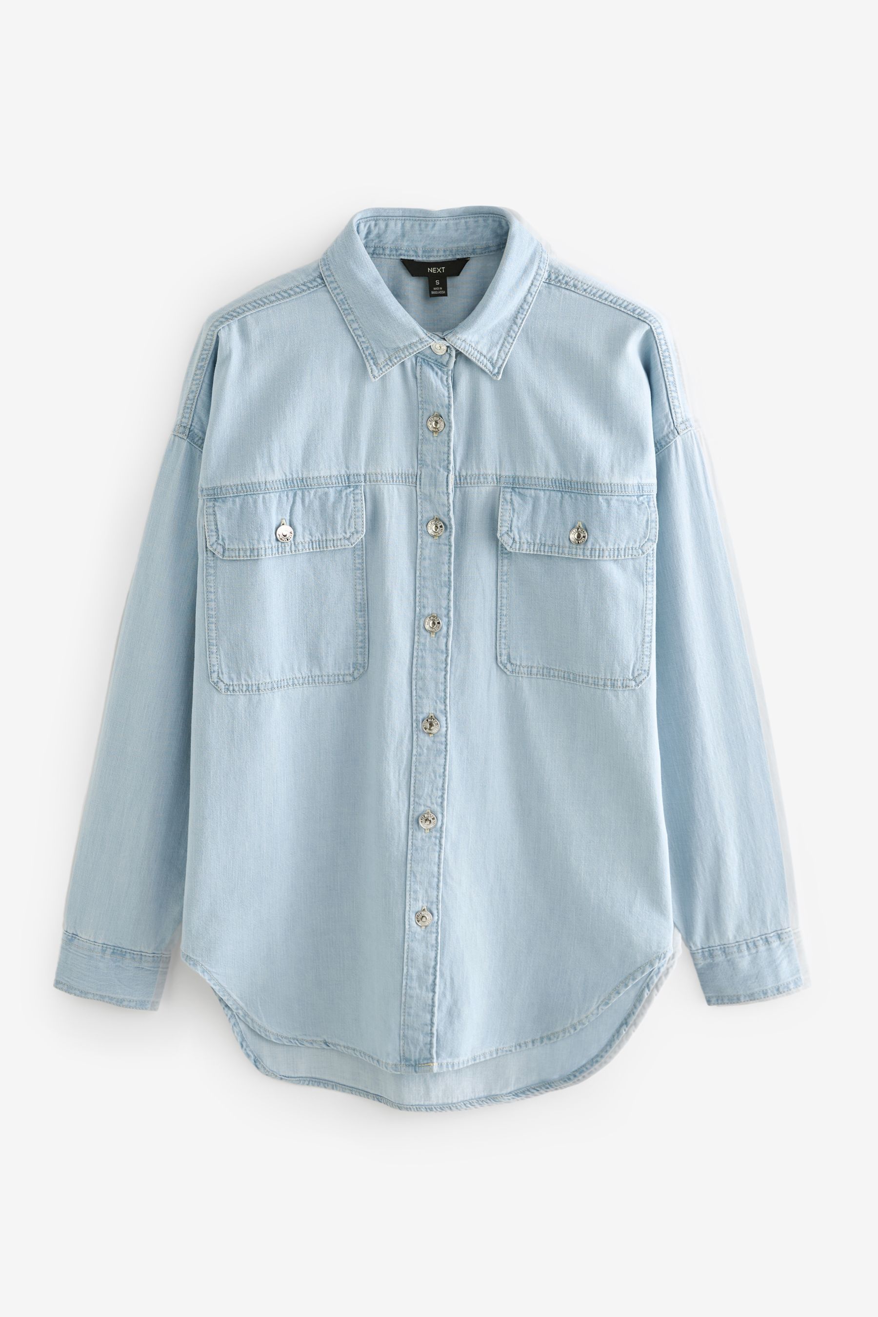 Bleach denim shirt top