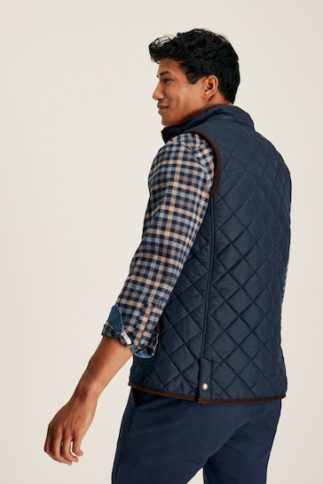 Joules Maynard Navy Diamond Quilted Gilet