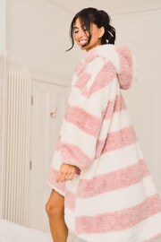 Jim Jam the Label Pink Stripe Oversized Cosy Blanket Hoodie - Image 5 of 5