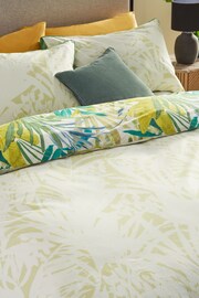 Green Tropical Leaf with Pipe Edge Duvet Cover and Pillowcase Set - Image 4 of 4