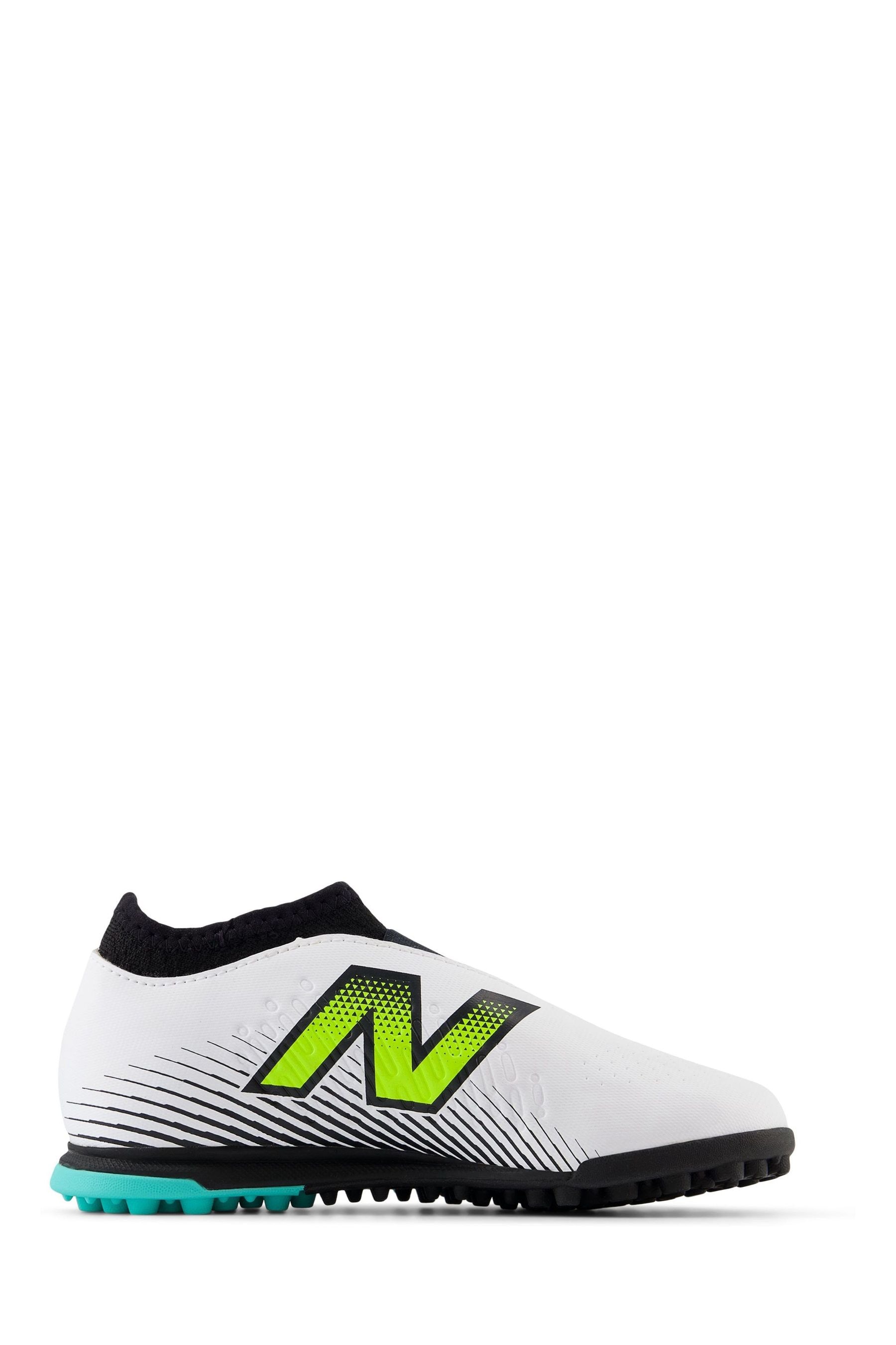 New Balance White Kids Tekala Magique Astro Turf v4 Football Boots