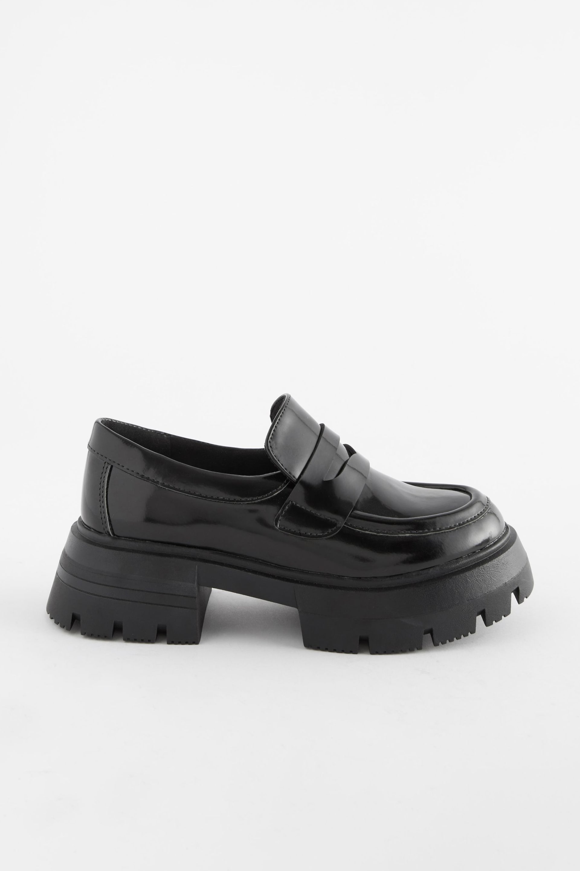 Black Patent Chunky School Shoes - Image 6 of 8