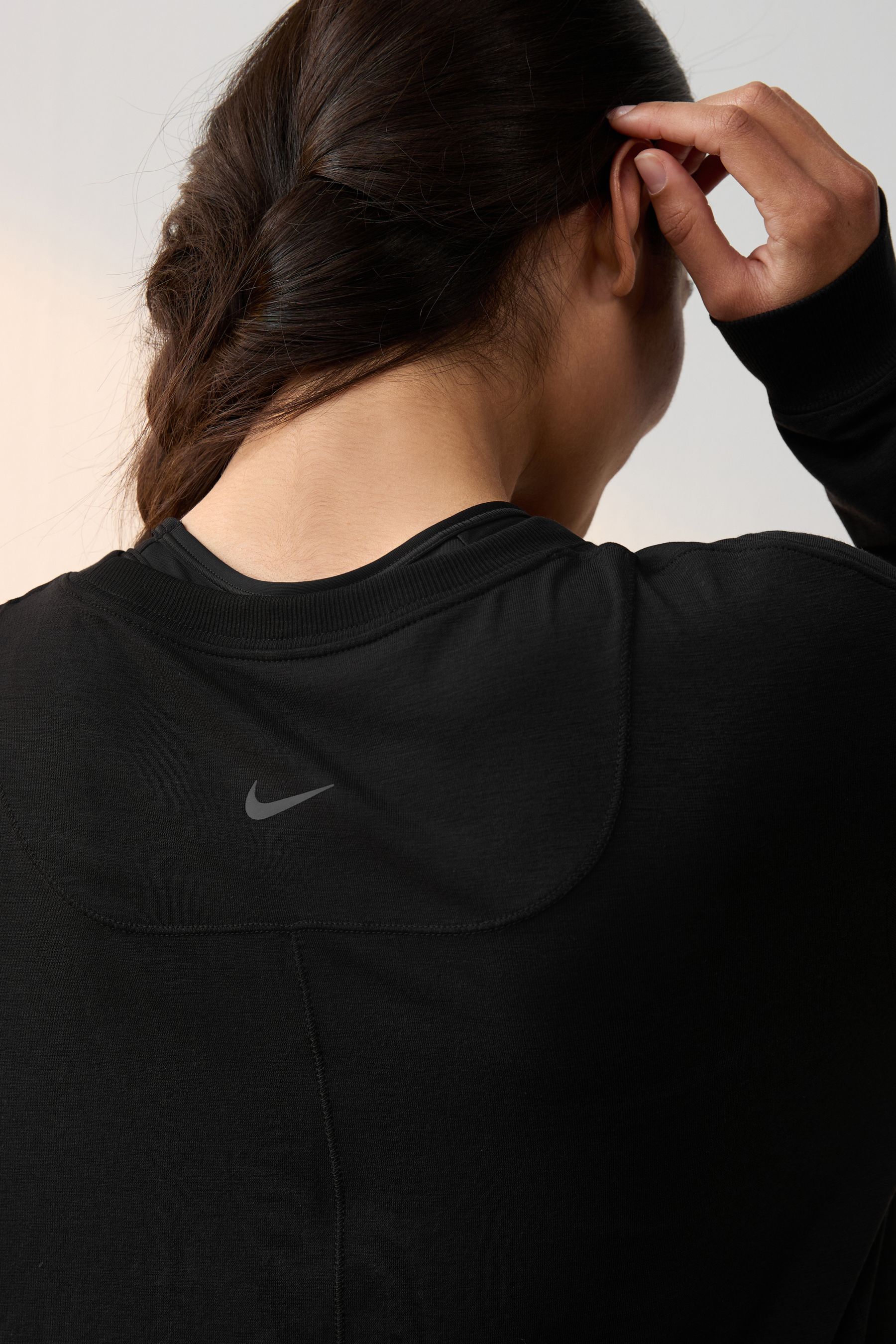Buy Nike Black One Relaxed Dri FIT Long Sleeve Fitness Top from Next Luxembourg