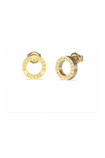 Guess LTR Jewellery Ladies Circle Lights Gold Tone Earrings