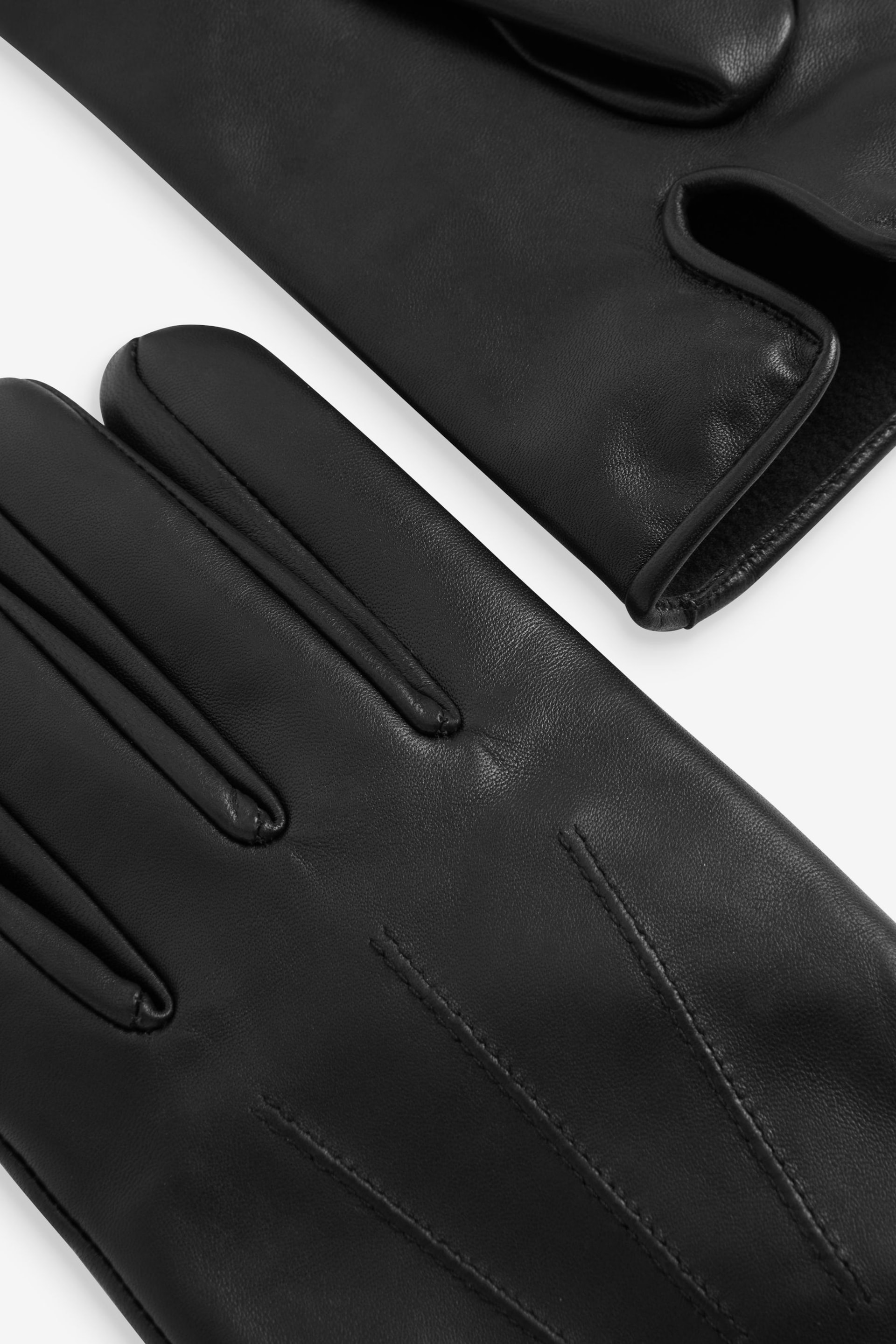 Black Leather Gloves - Image 4 of 4
