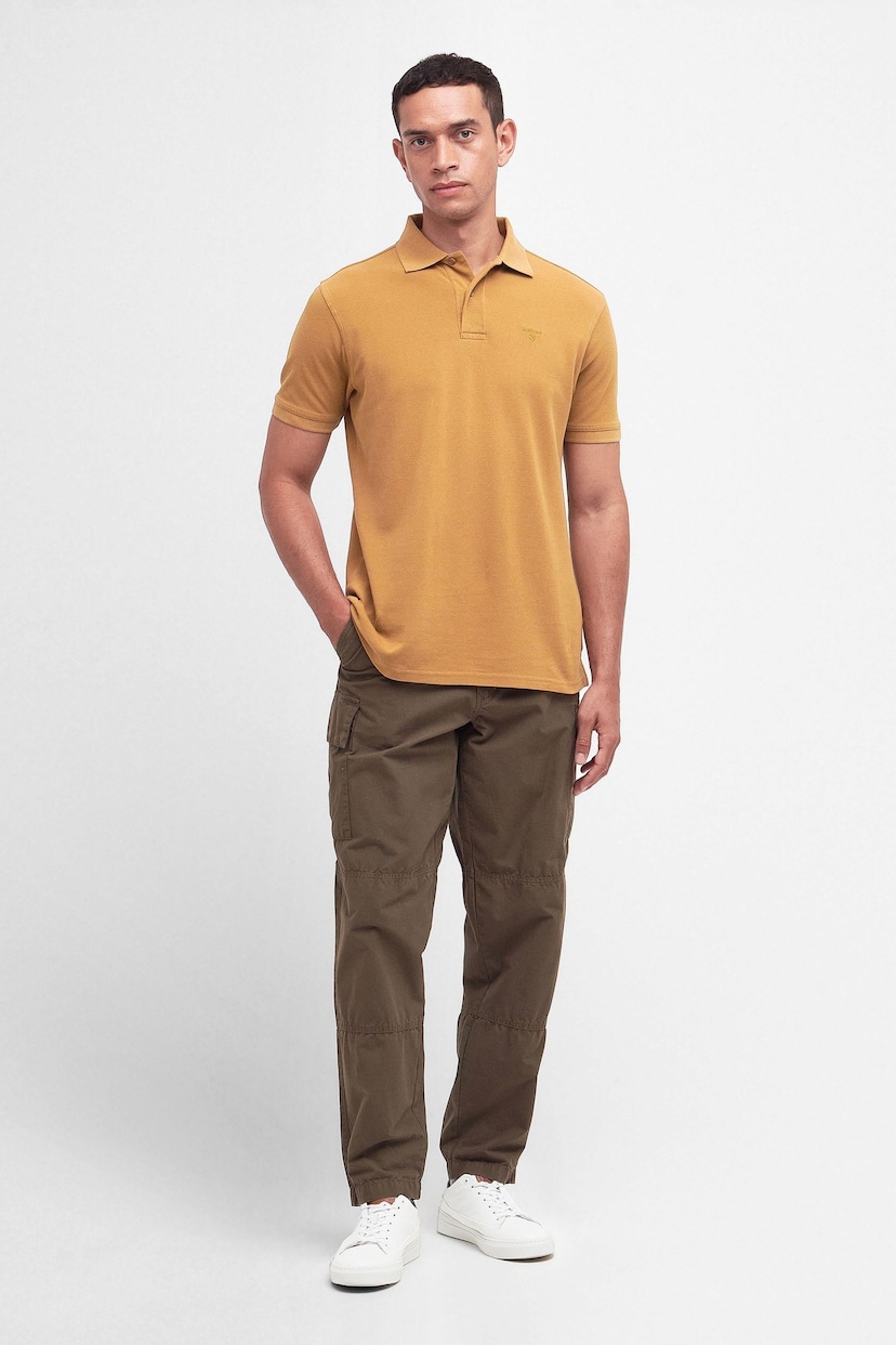 Barbour® Gold Washed Classic Pique Polo Shirt - Image 3 of 6