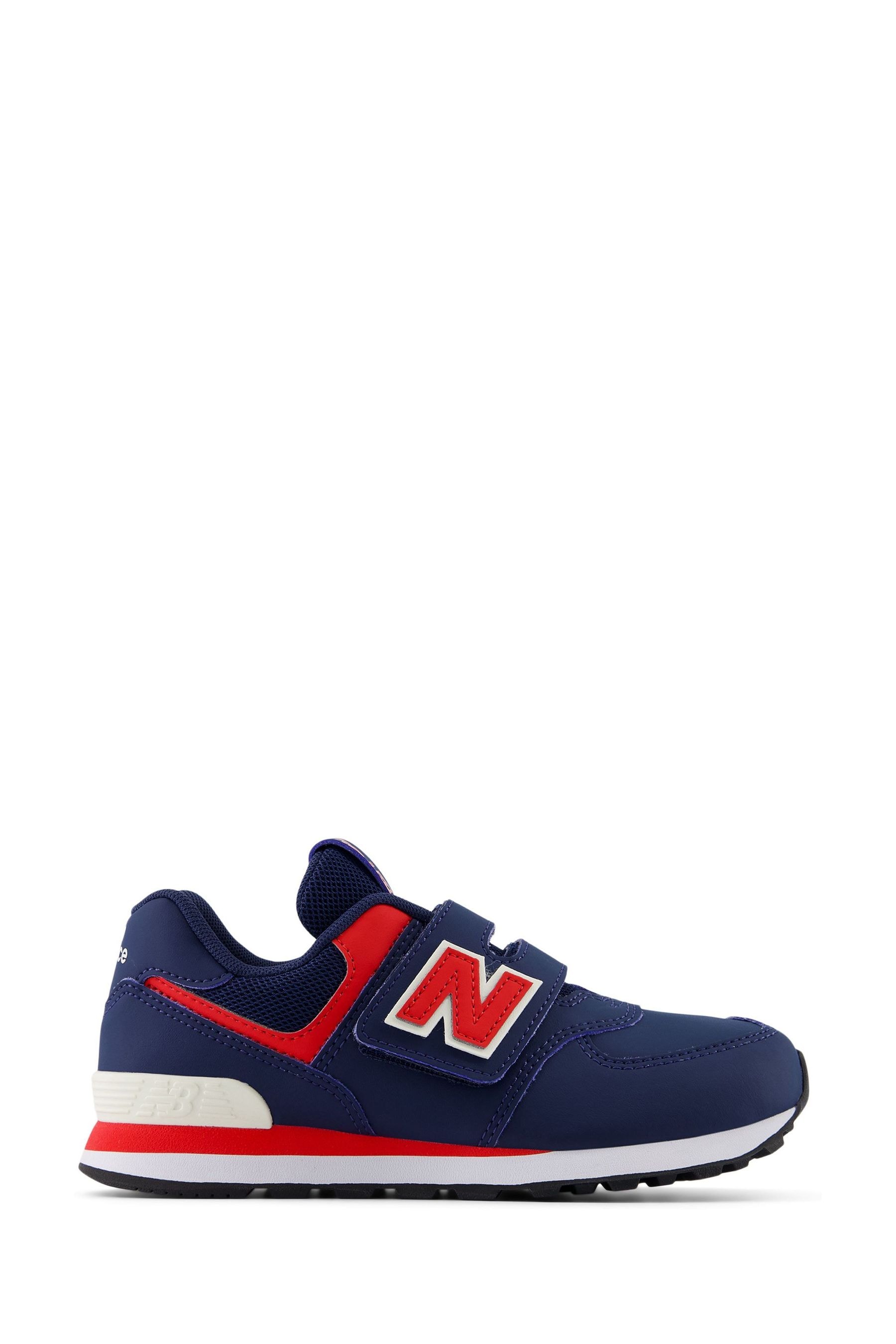 Buy New Balance Blue Boys Hook And Loop 574 Trainers from Next Luxembourg