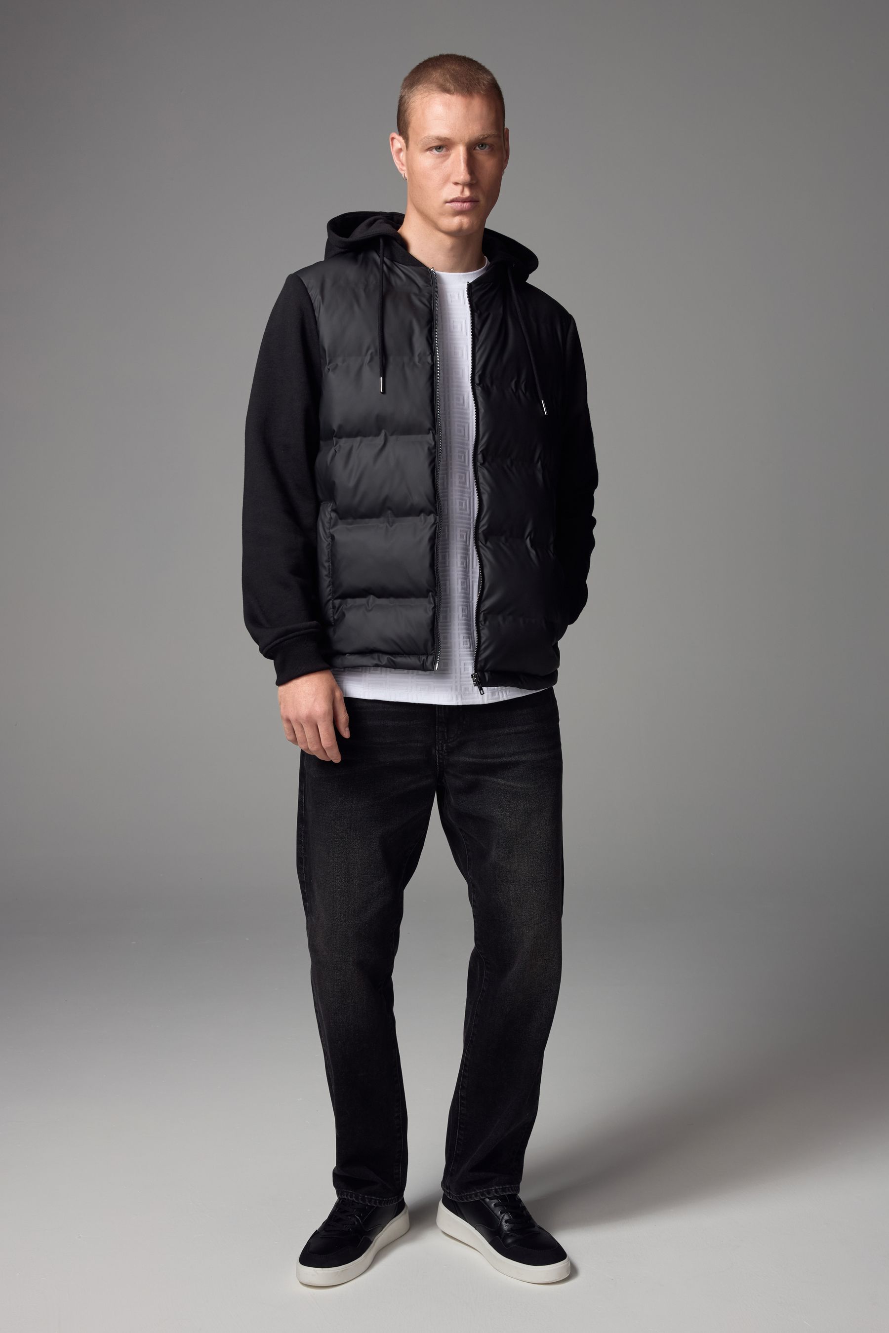 Hybrid puffer jacket sale
