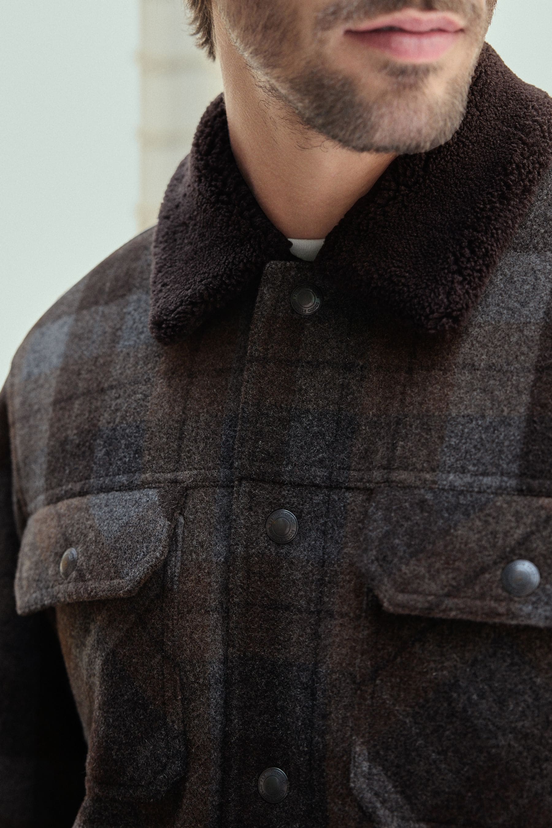 Mens borg collar coat deals