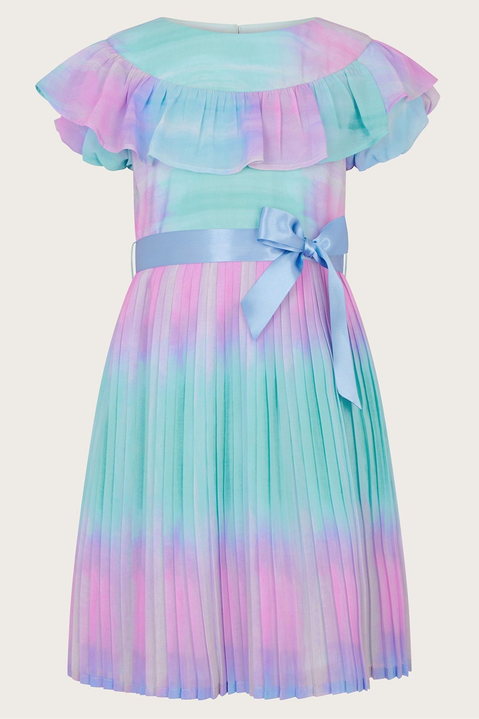 Monsoon Blue Ombre Pleated Dress - Image 1 of 3