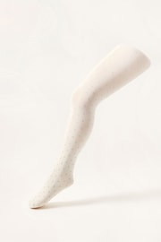 Monsoon Cream Glitter Spot Tights - Image 1 of 3