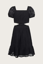 Monsoon Black Lace Cut Out Dress - Image 1 of 3