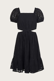 Monsoon Black Lace Cut Out Dress - Image 2 of 3