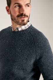 Joules Glenbay Blue Crew Neck Knitted Jumper - Image 4 of 7