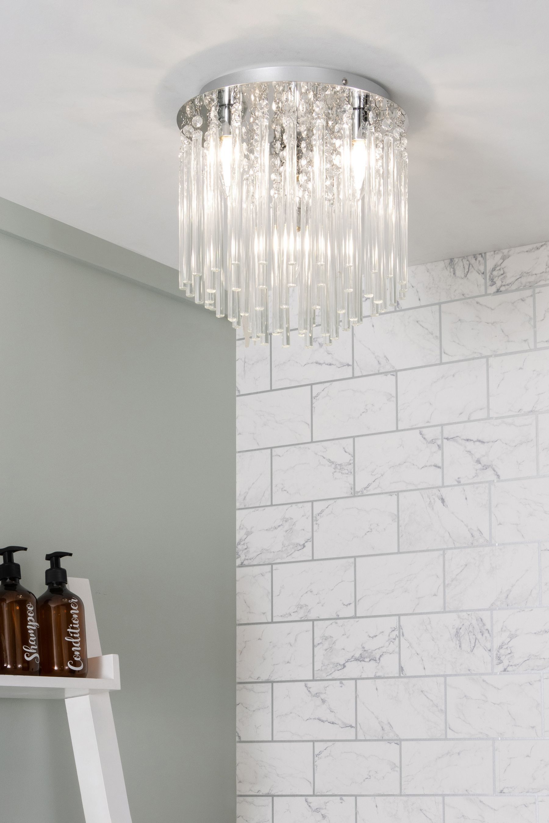 Buy BHS Chrome Ursa 4LT Bathroom Flush Ceiling Light from the Next UK ...