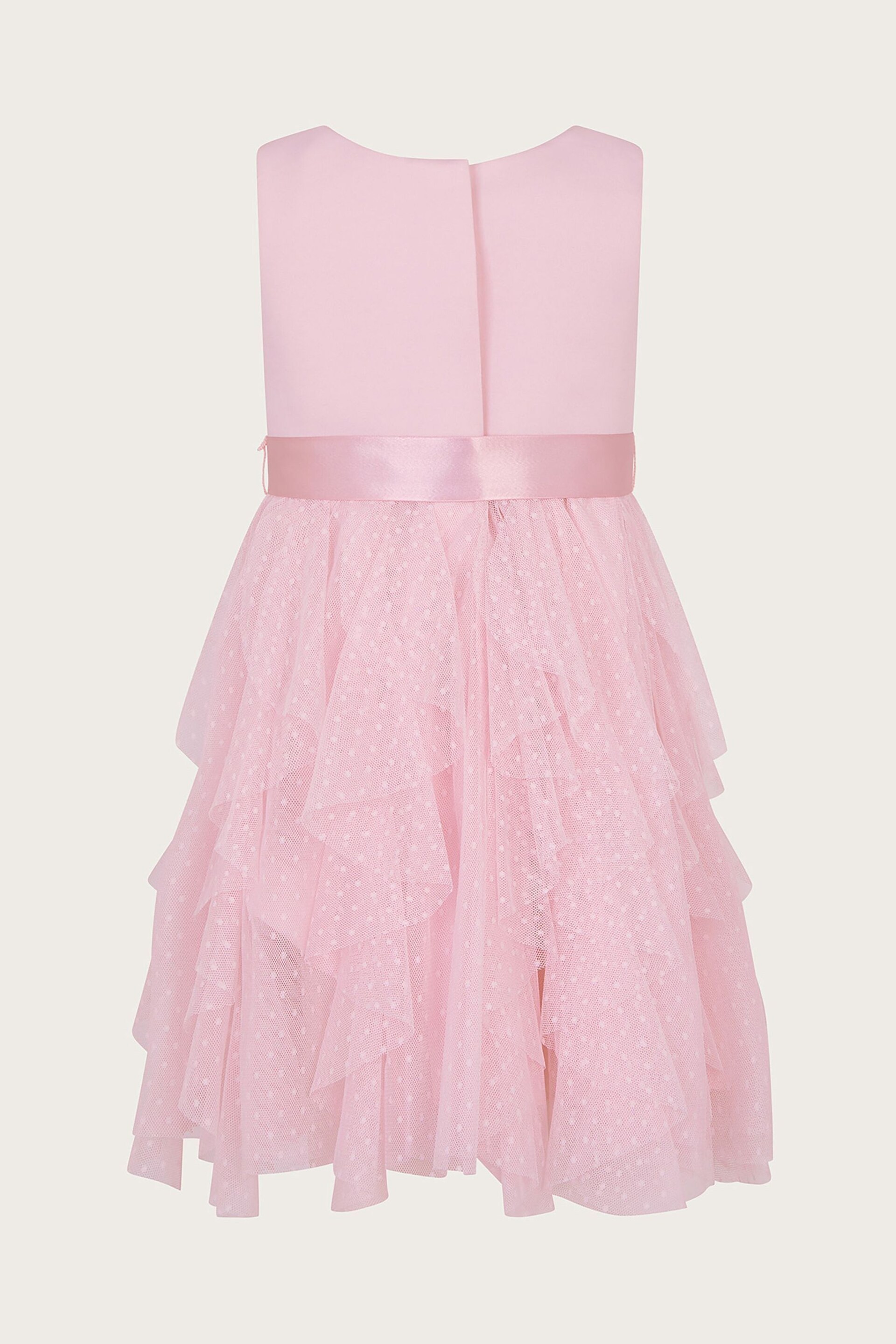 Monsoon Pink Baby Millie Ruffle Dress - Image 2 of 3