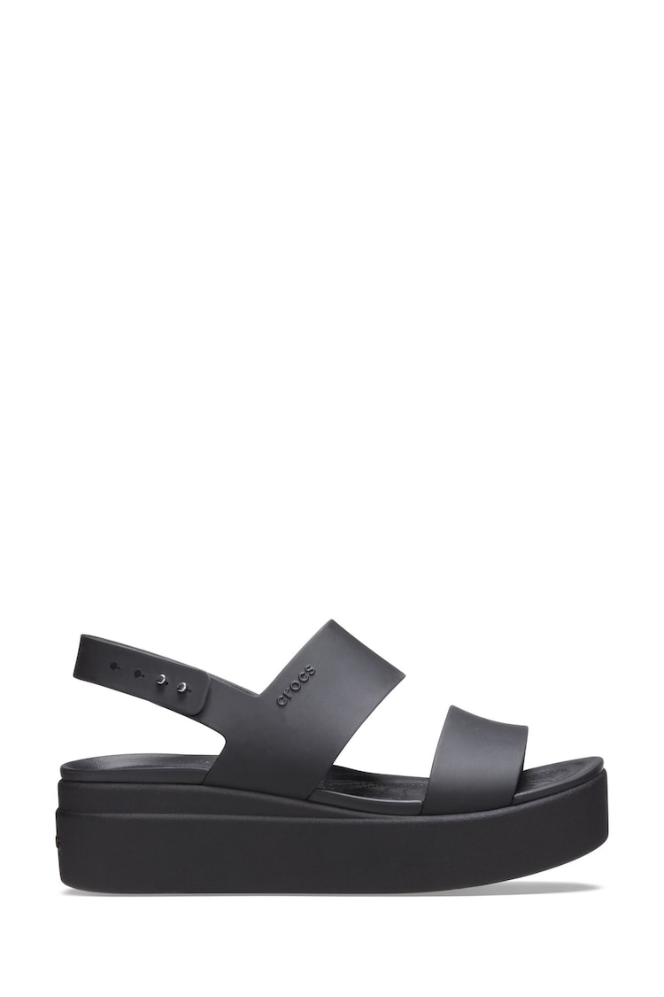 Crocs Black Brooklyn Low Wedge Sandals - Image 1 of 7