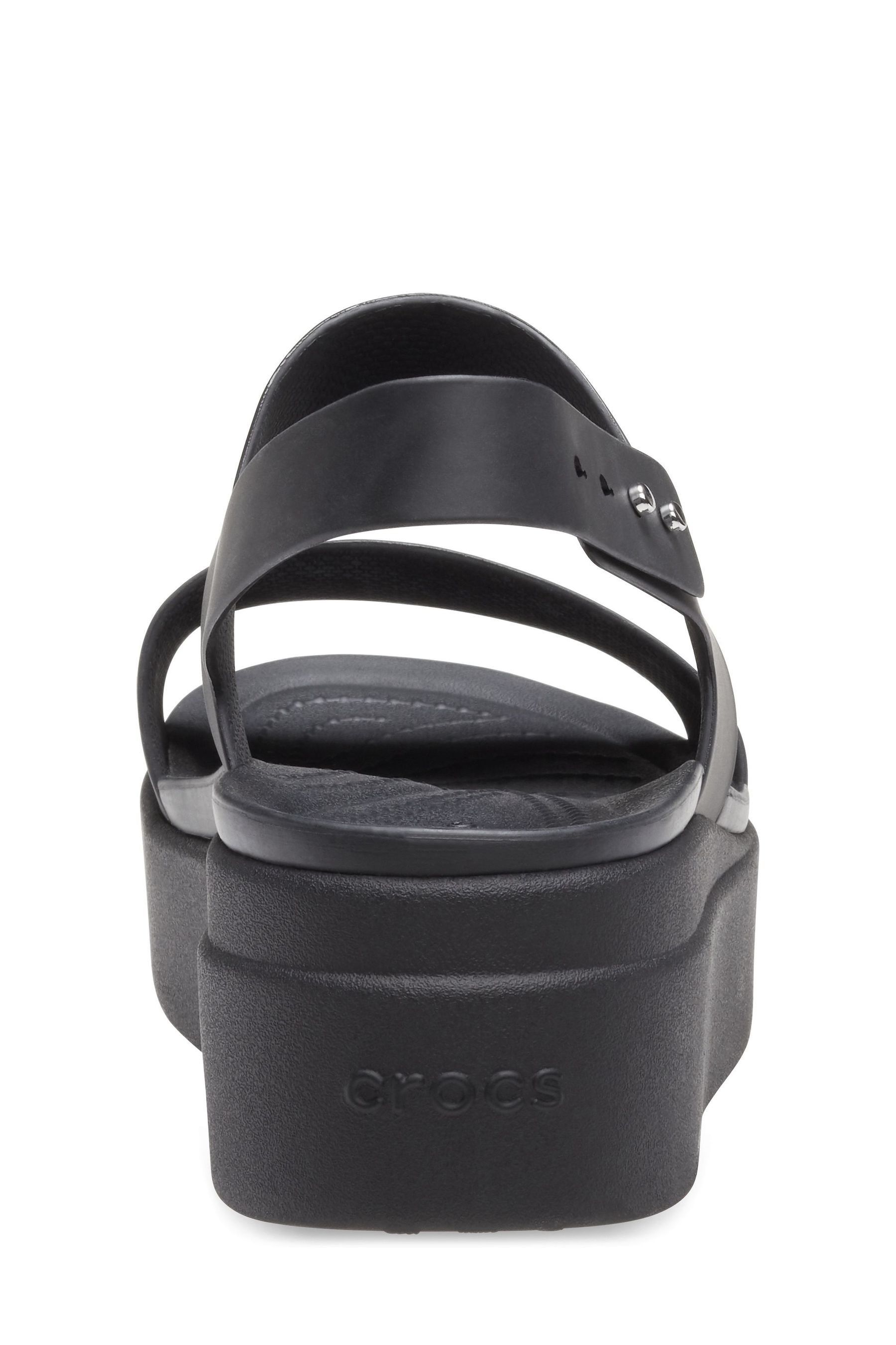 Crocs Black Brooklyn Low Wedge Sandals