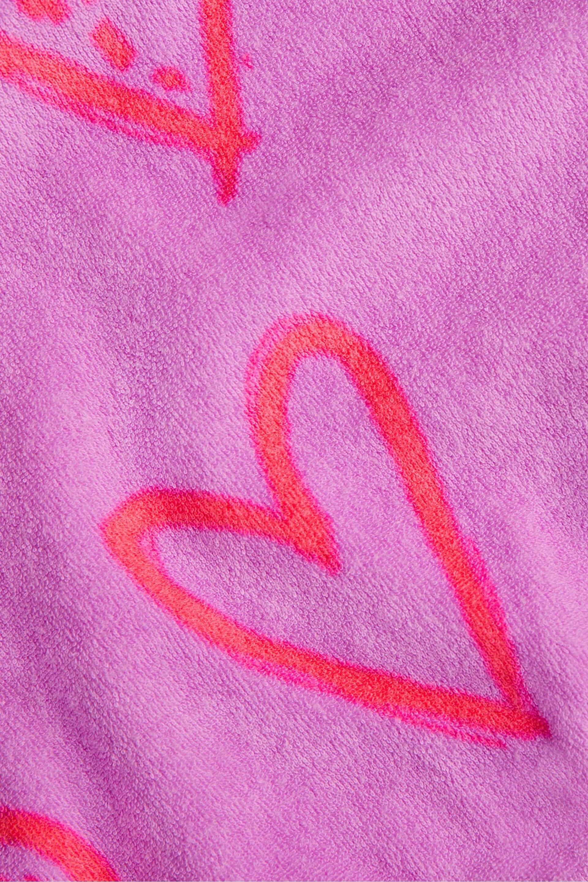 Monsoon Purple Hearts Toweling Top - Image 3 of 3