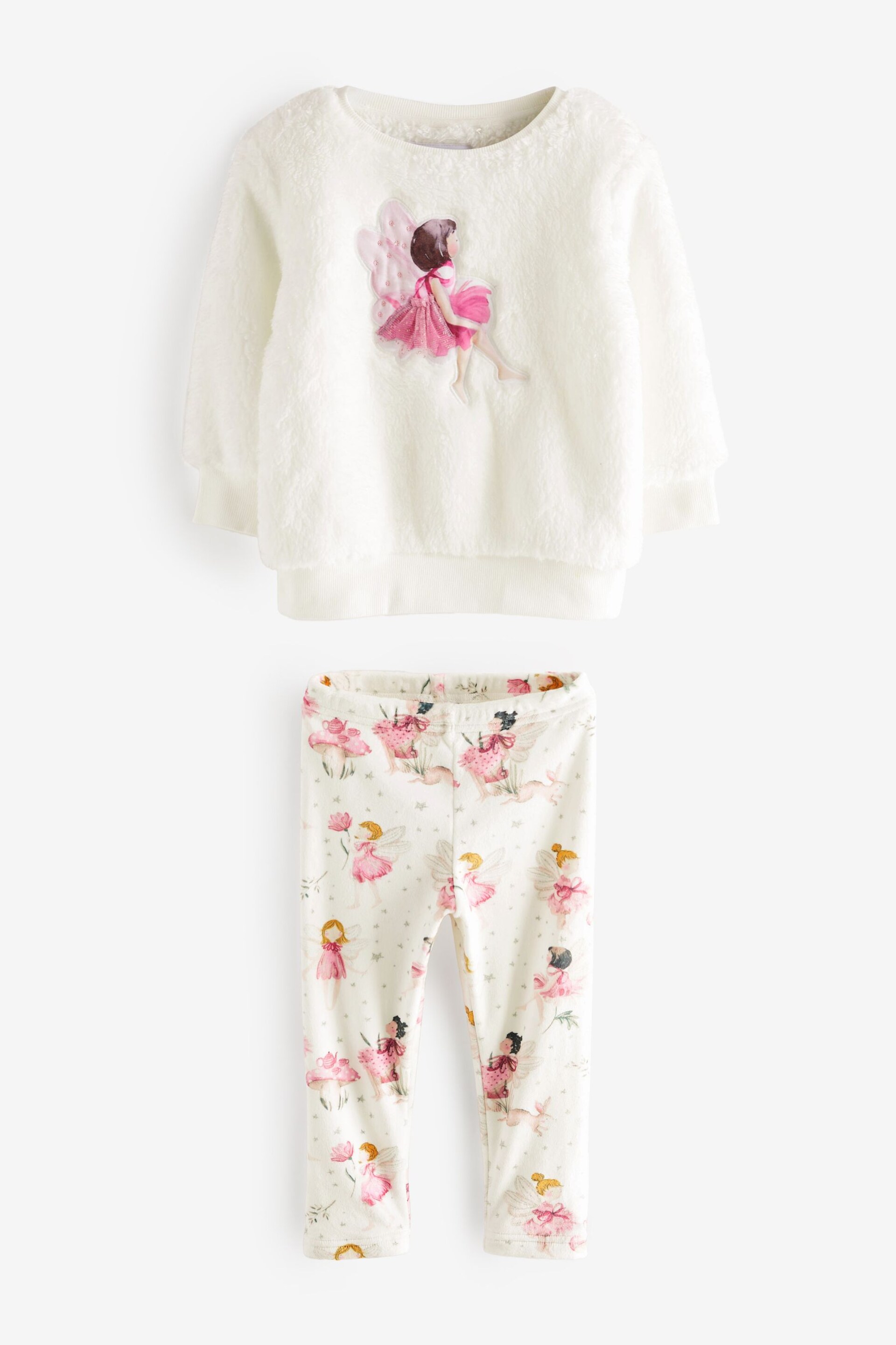 Cream Fairy Cosy Fleece Pyjamas (9mths-10yrs) - Image 1 of 3