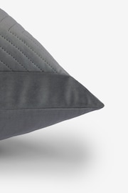 Charcoal Grey 50 x 50cm Madison Velvet Cushion - Image 3 of 3