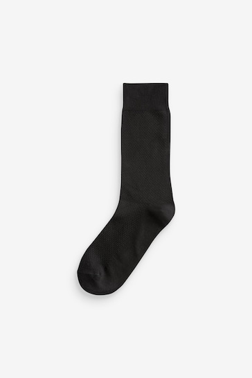 Black 5 Pack Lightweight Texture Socks