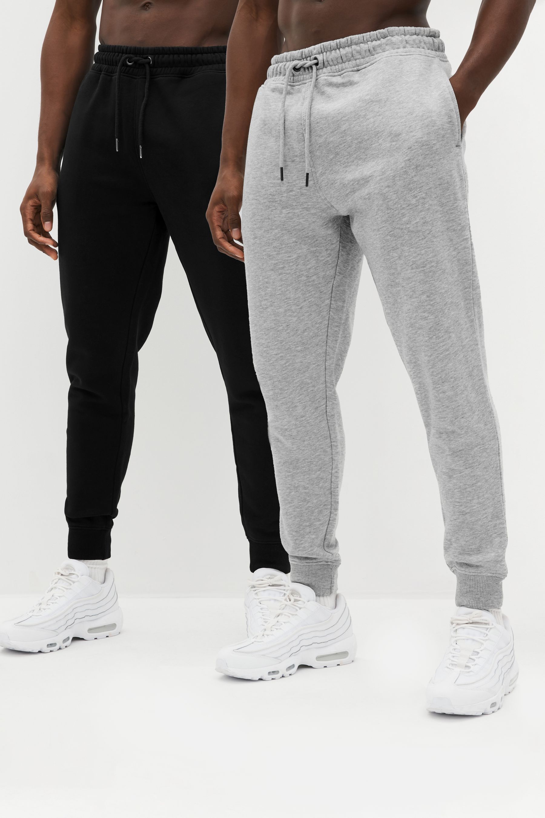 Grey black joggers outlet