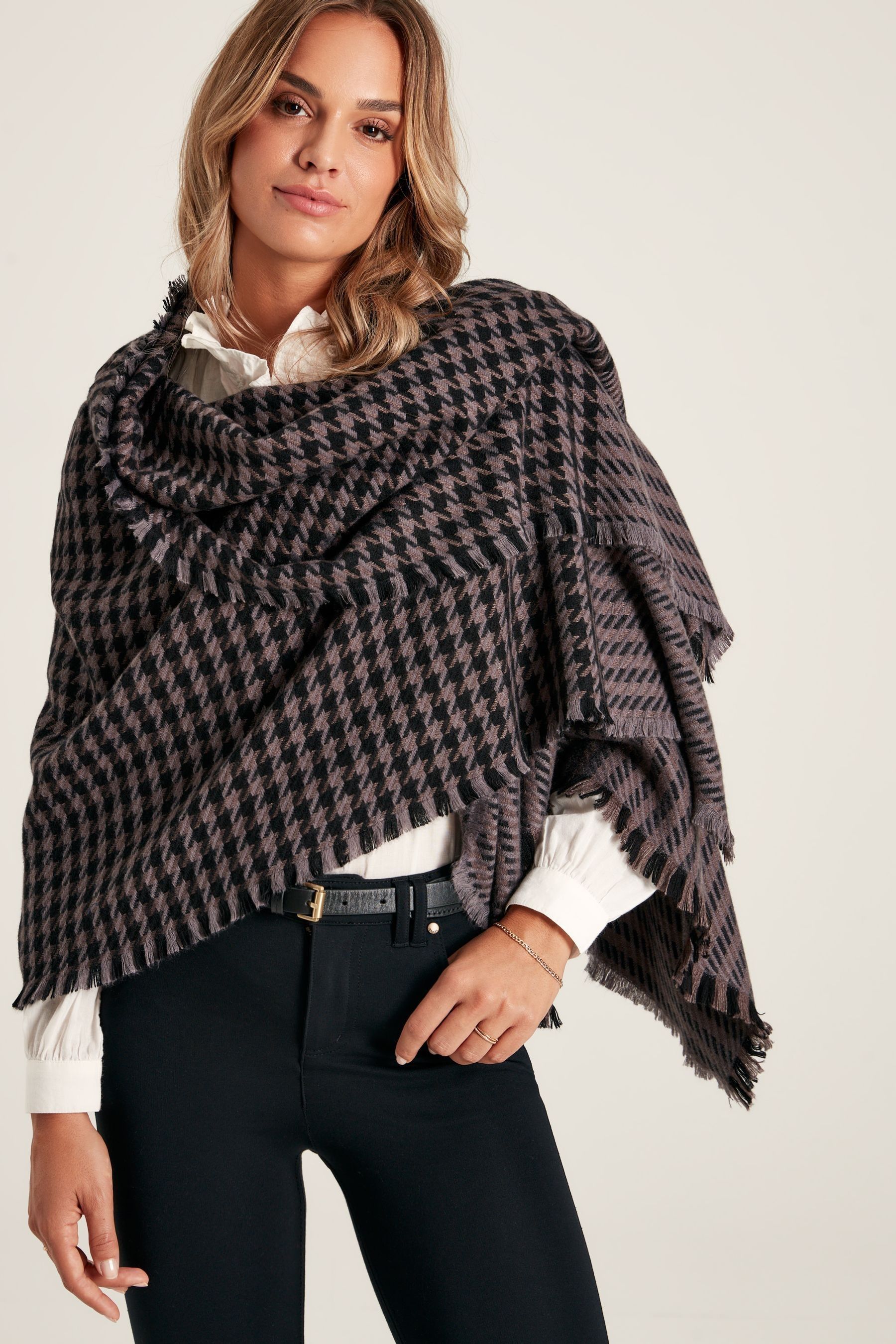 Oversized blanket scarf black sale