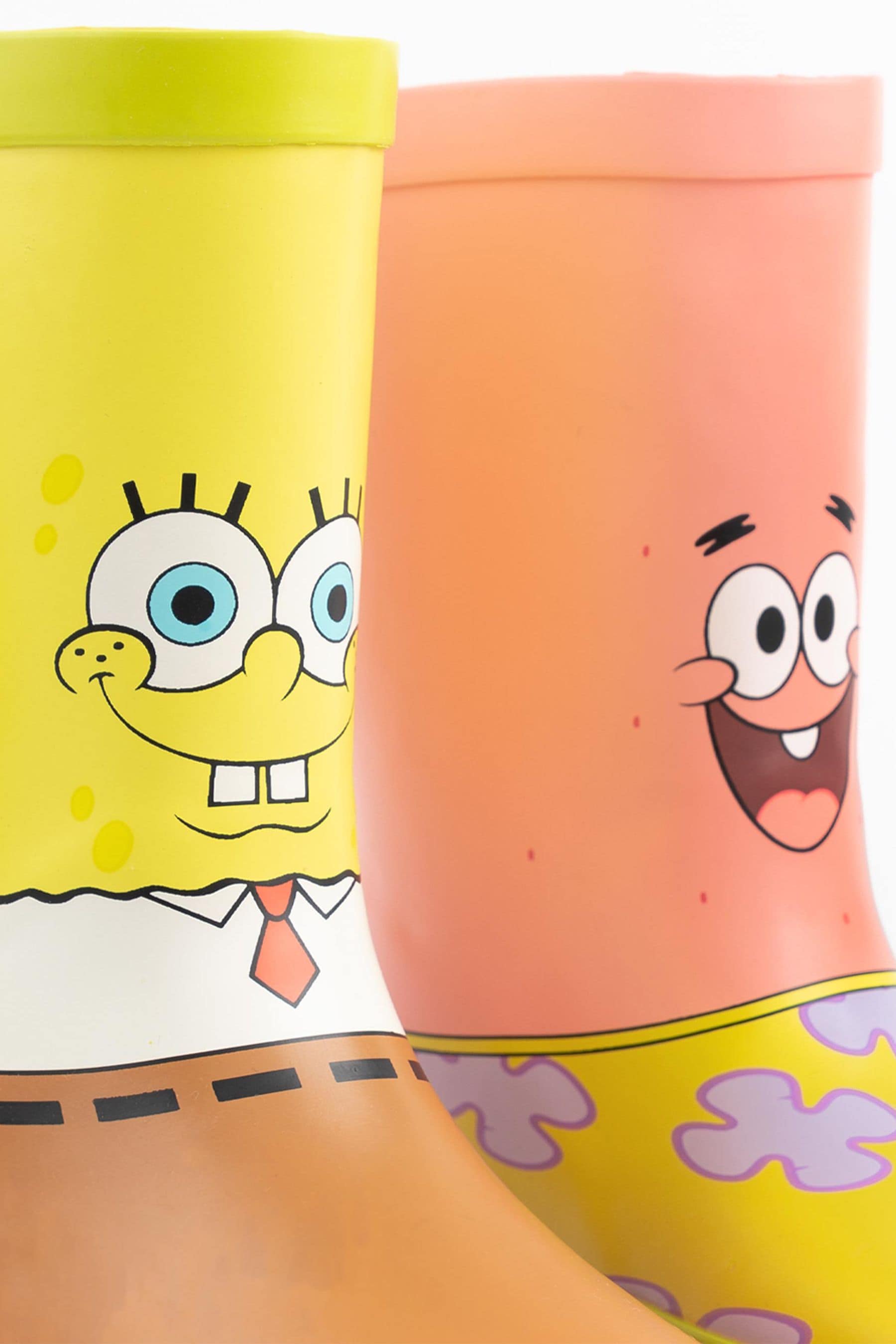 Buy Vanilla Underground Yellow SpongeBob SquarePants Unisex Kids Patrick Wellington Boots without Handles from Next Denmark
