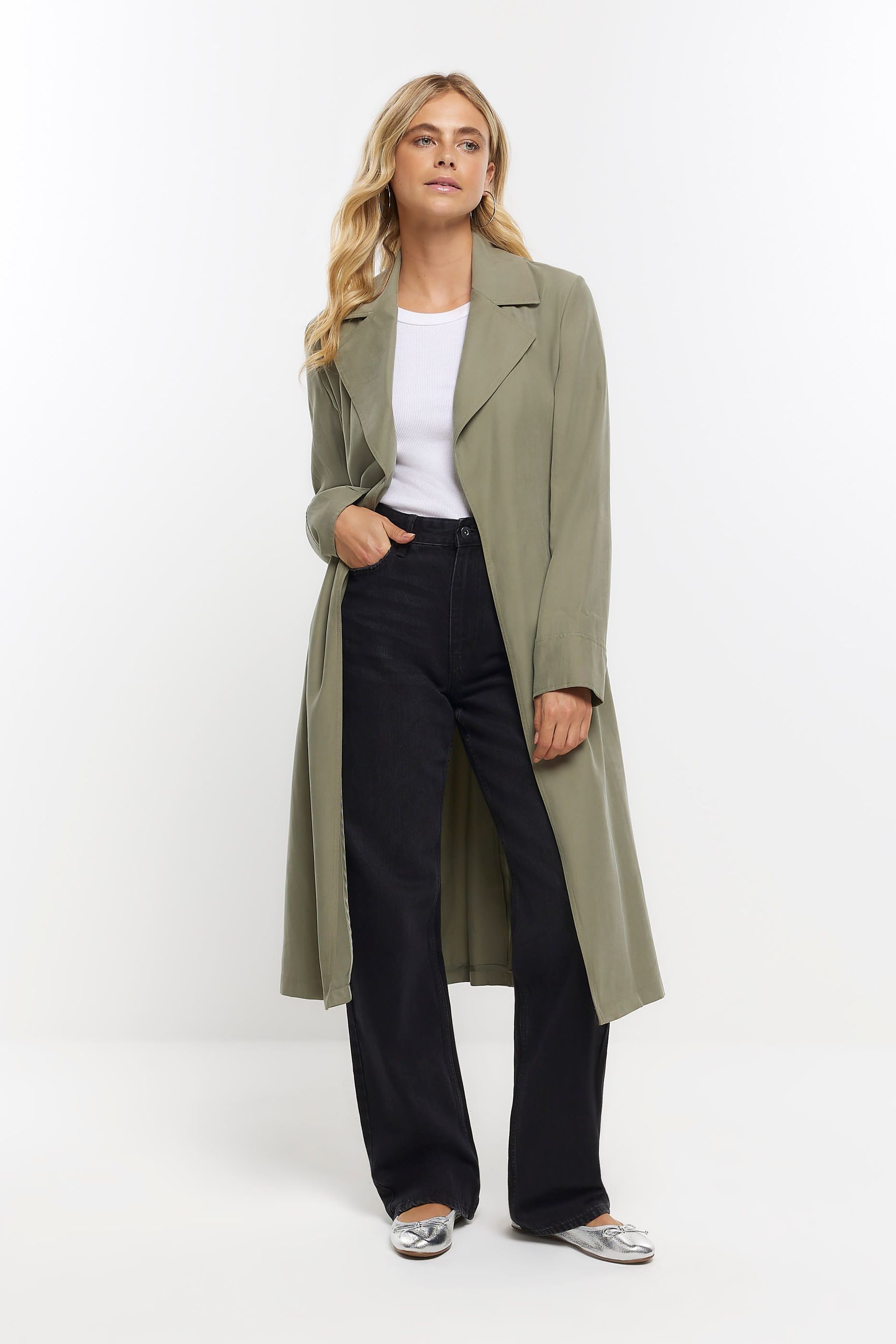River island trench hotsell