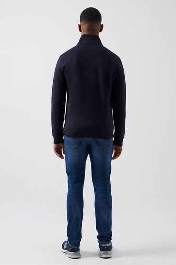French Connection Blue Funnel Neck Jacket