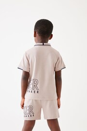 Baker by Ted Baker Stone Polo Shirt and Short Set - Image 2 of 8