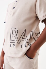 Baker by Ted Baker Stone Polo Shirt and Short Set - Image 4 of 8