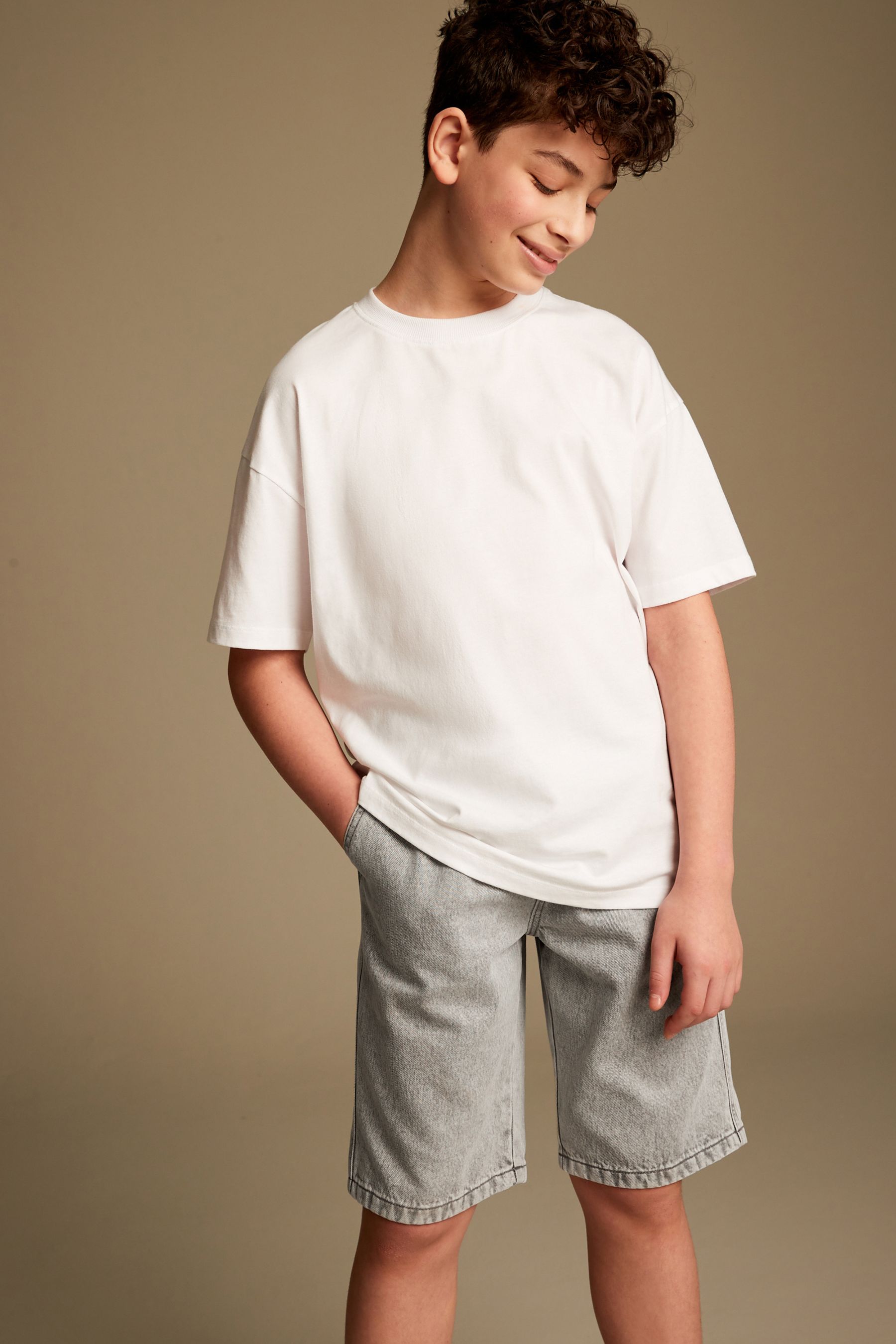 Buy Grey Bermuda Denim Shorts 3 16yrs from Next Luxembourg