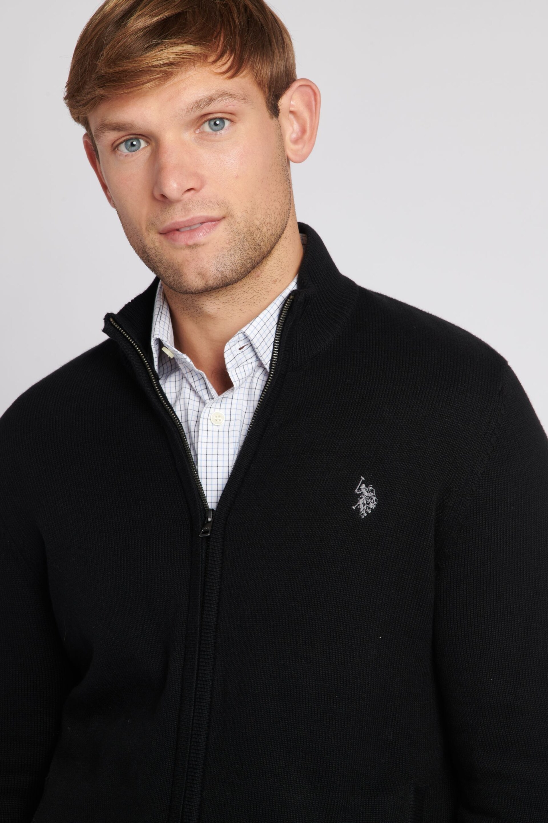 U.S. Polo Assn. Mens Knitted Black Cardigan - Image 2 of 8