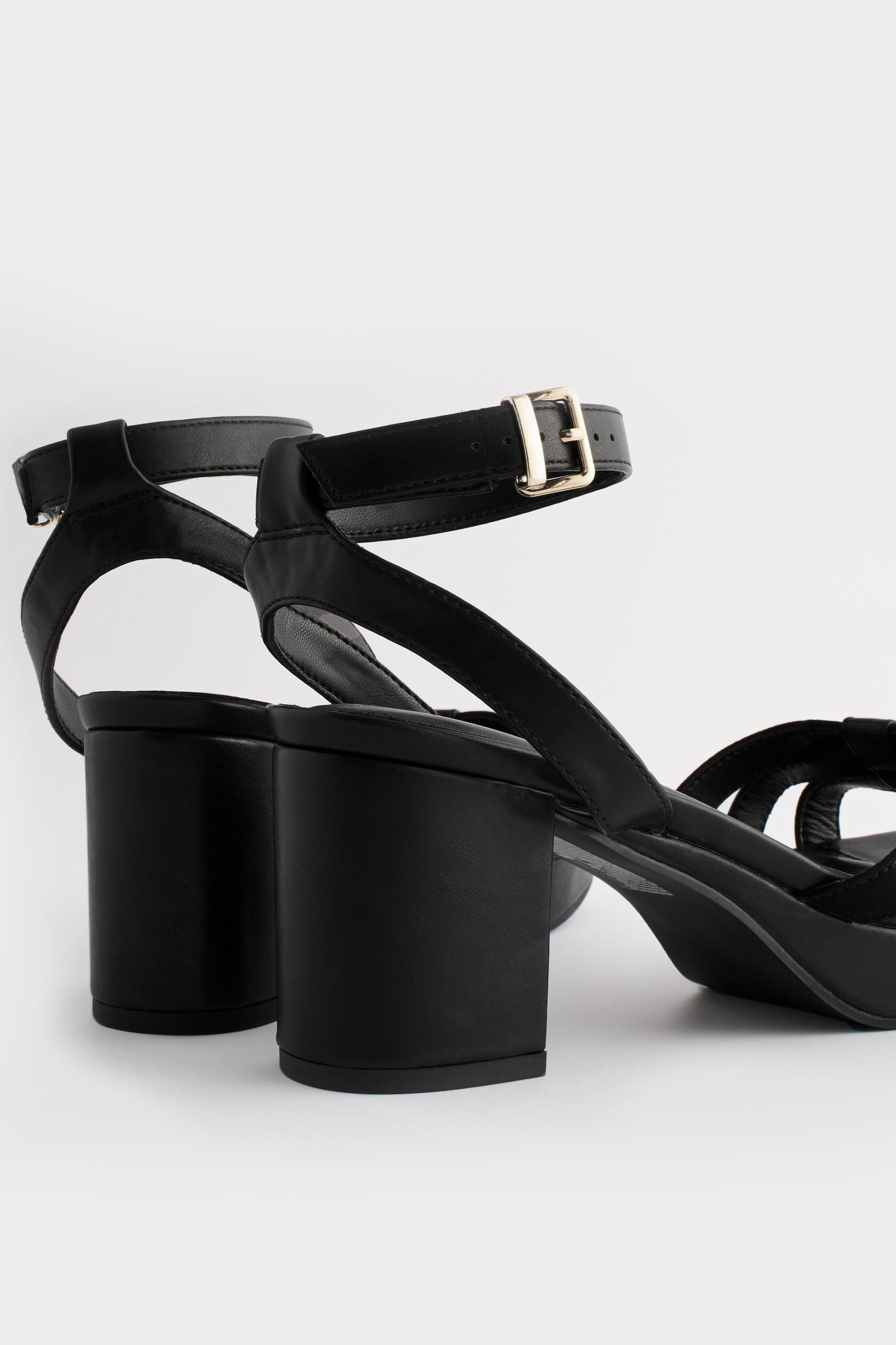 Office nostalgia platform heels black shop