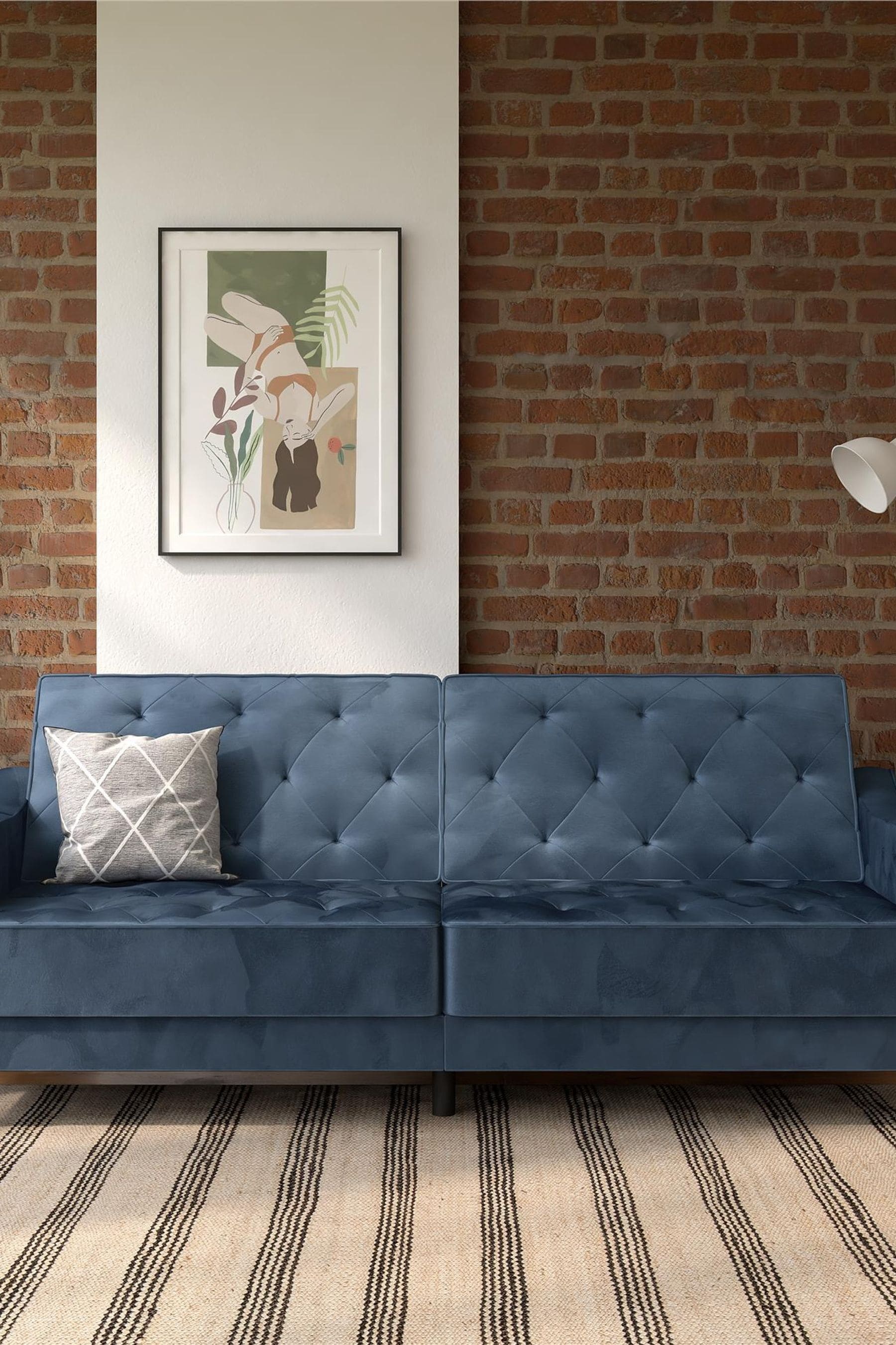 Tufted velvet top sofa vintage