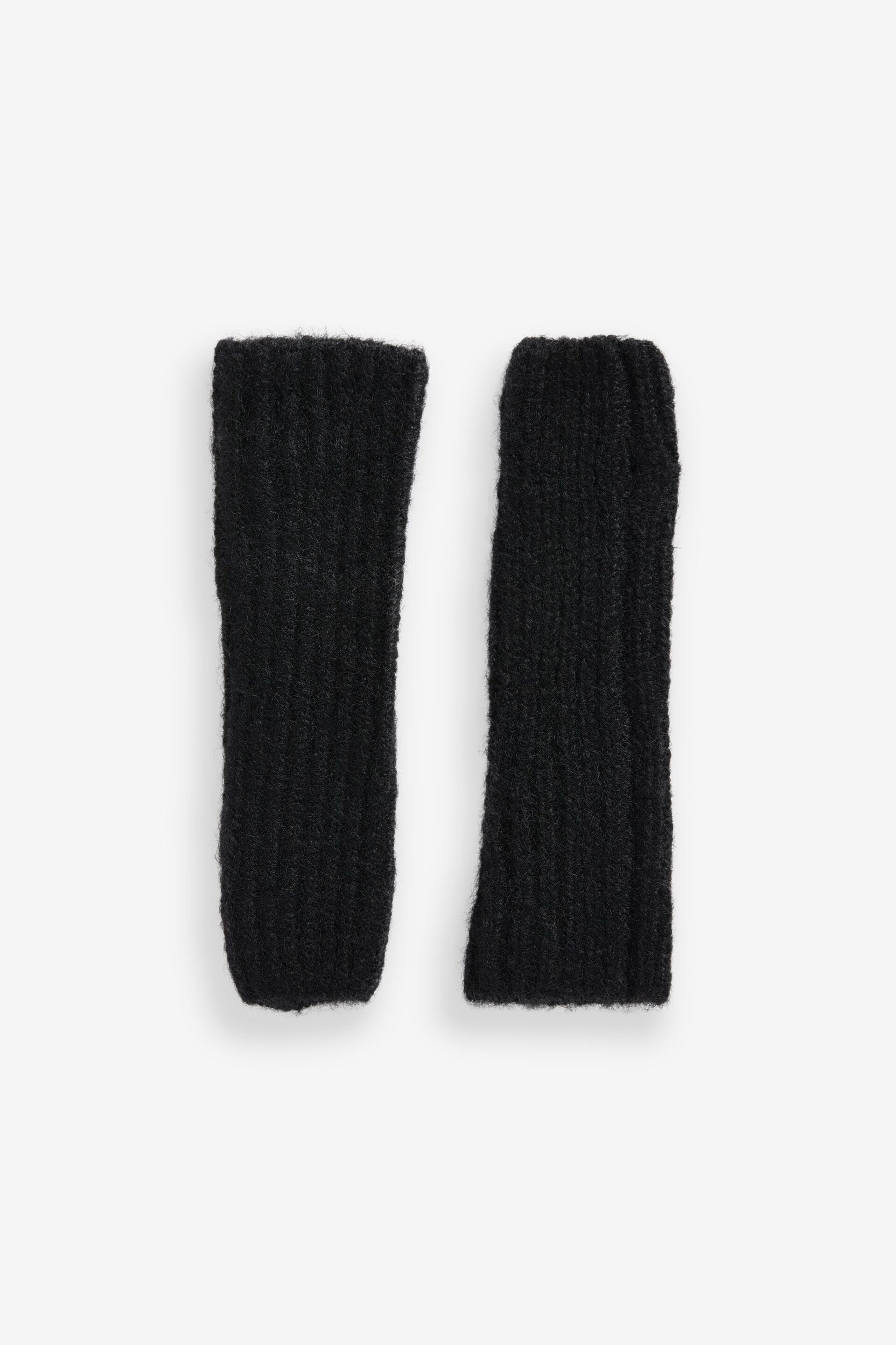Black Knit Longline Handwarmers - Image 3 of 3