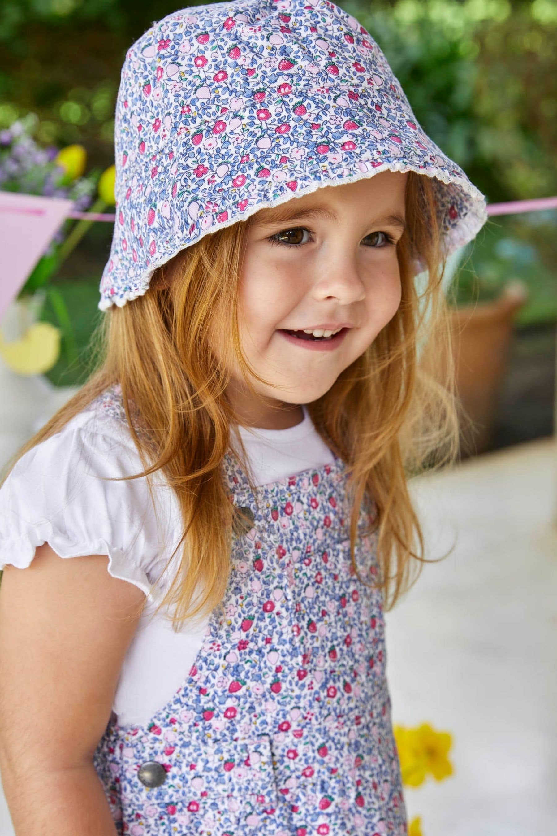 Buy JoJo Maman Bebe Pink Strawberry Ditsy Print Twill Sun Hat from Next South Africa